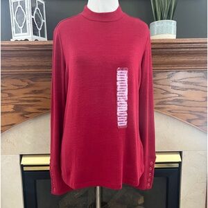 Rafaella Women's‎ Rio Red Soft Long Sleeve Casual Sweater Top Size Small NEW